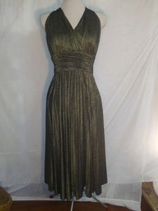 Evan Pick me Gold & Black Shimmer Dress